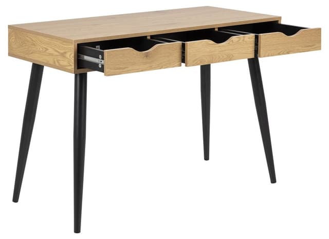 Molly Desk Oak/Black 110cm