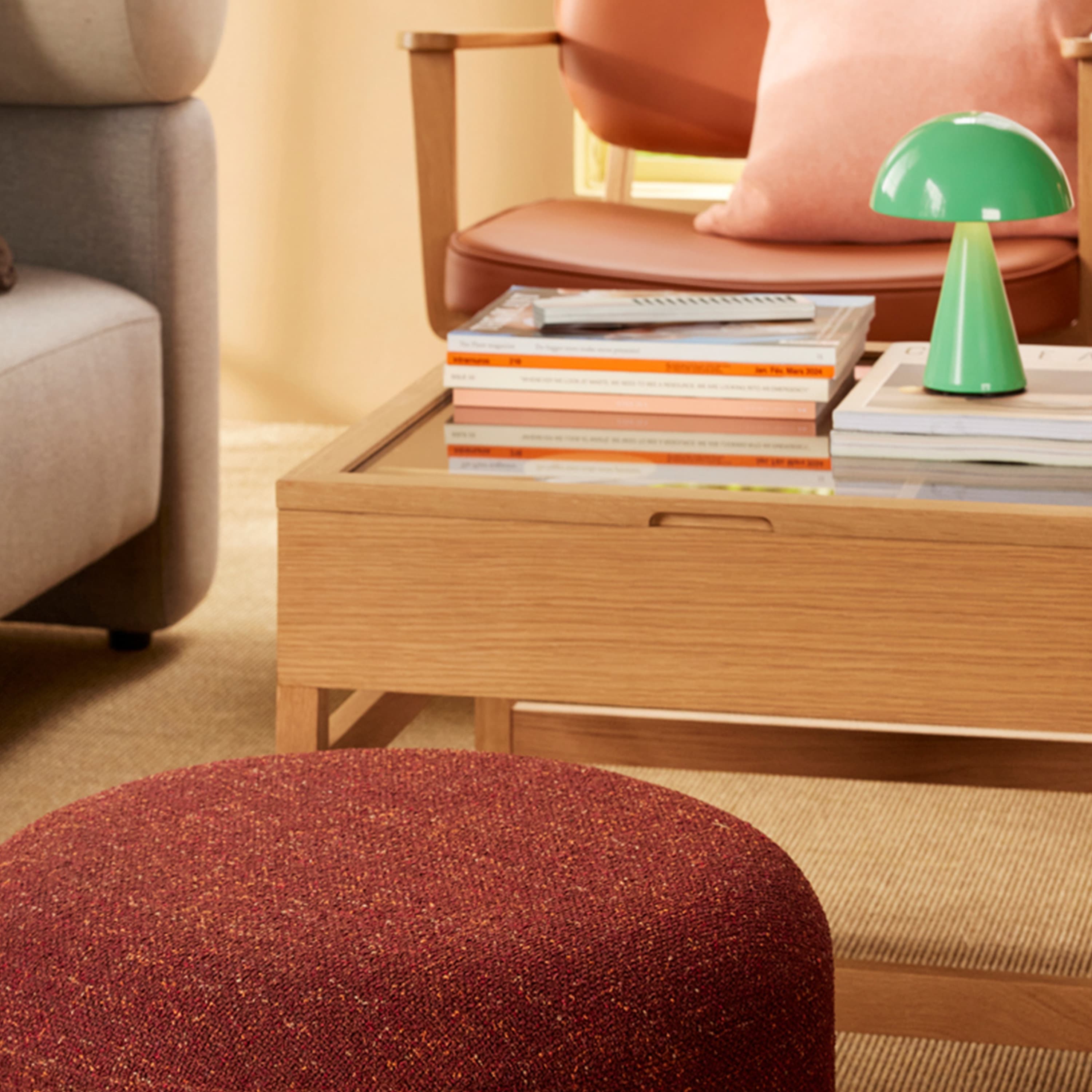 Glitz Couchtisch Natural 60x60