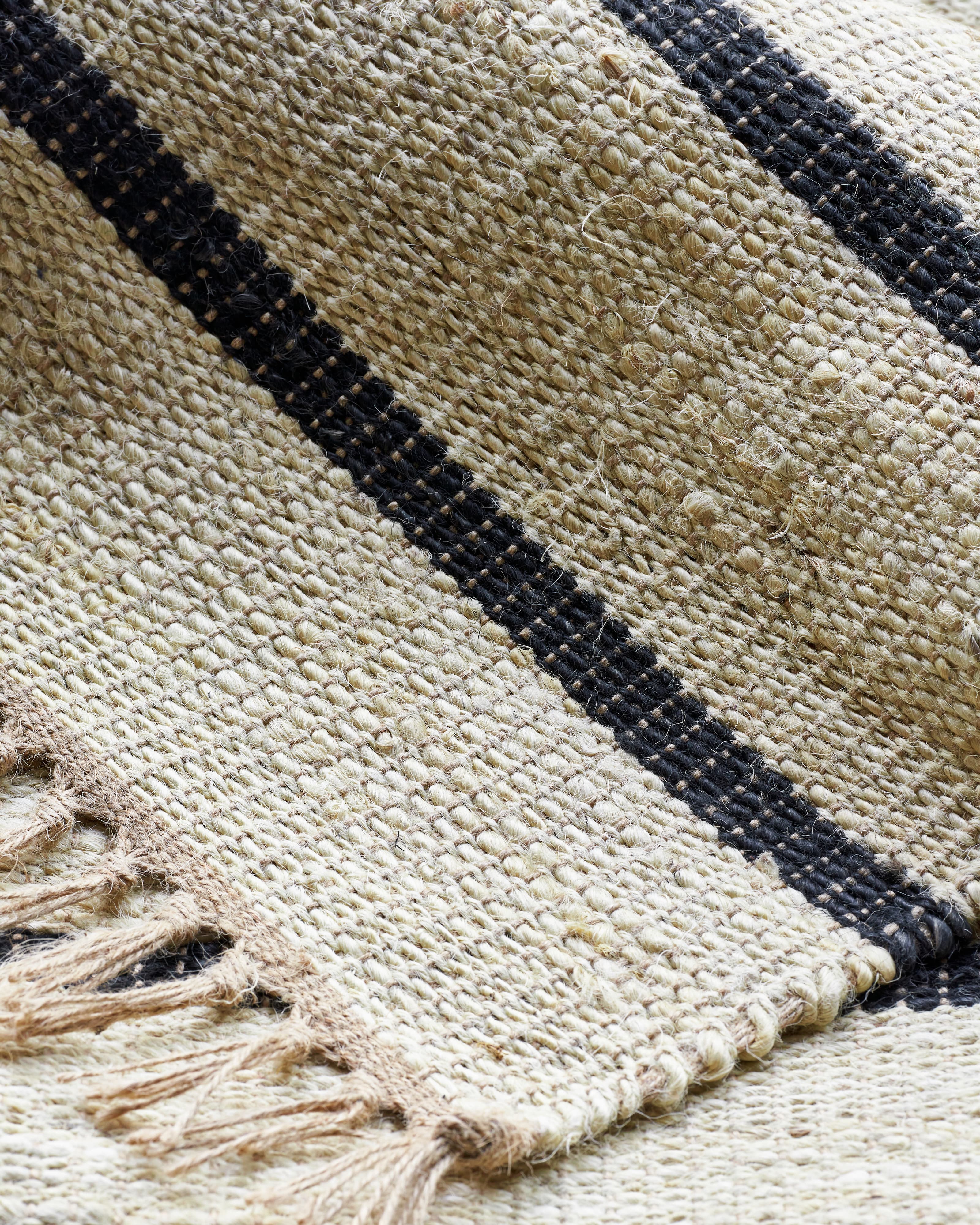 Sima Läufer Jute Schwarz/Natur 200x90