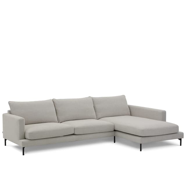 Olivia 4-seater Chaise Sofa Right Natural 297cm