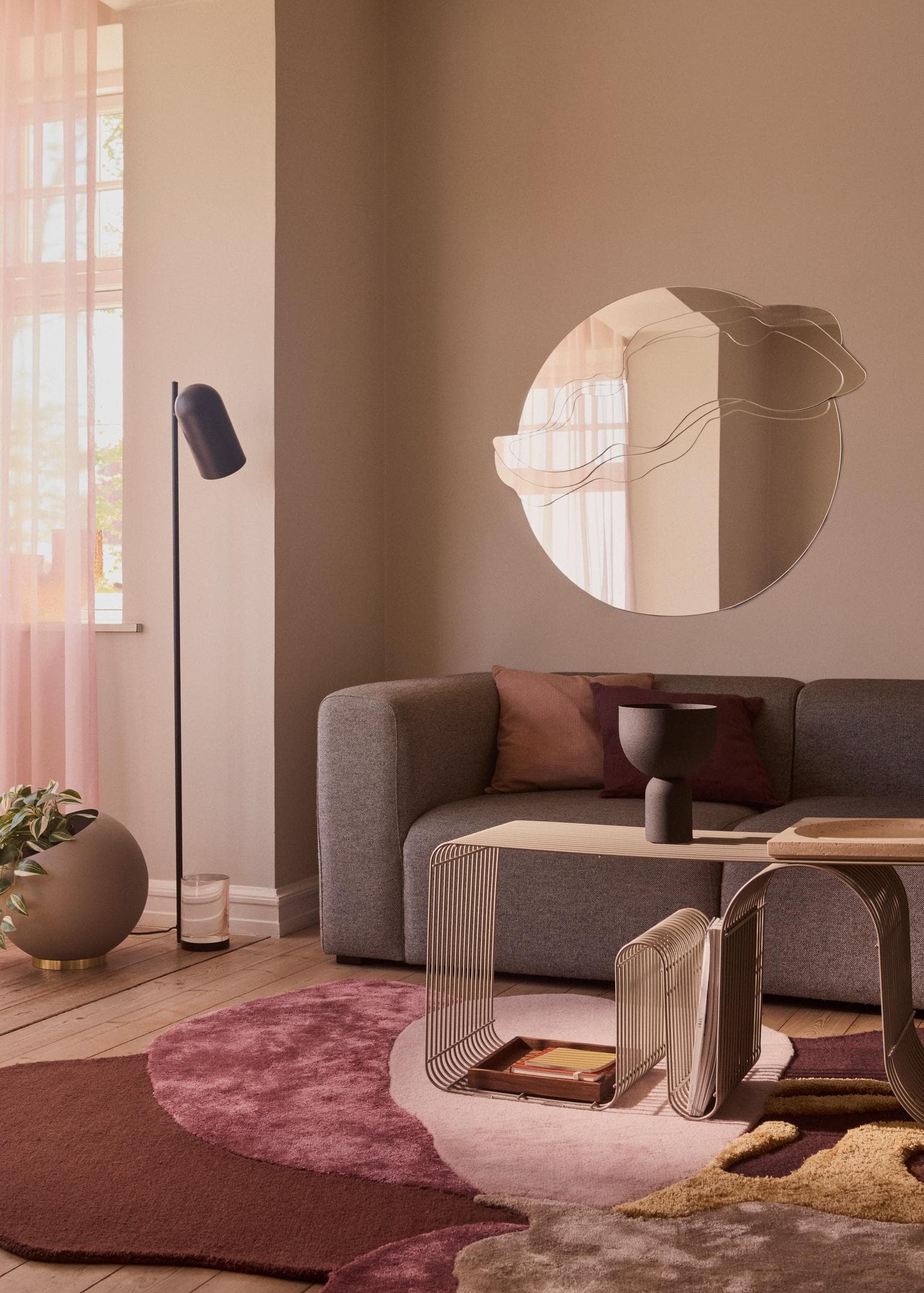 Curva Bänk Silber 100cm