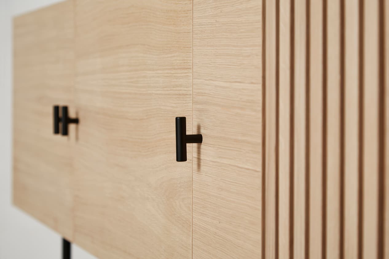Array Sideboard White Oak/Black 120cm