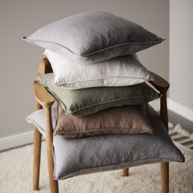 Julie Pillow Cover Linen Offwhite 45x45 cm
