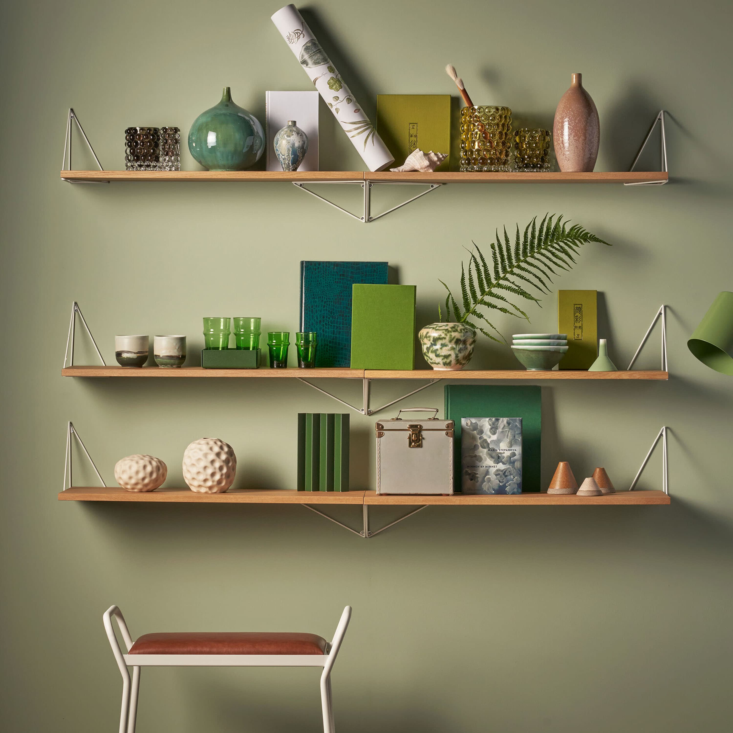 Pythagoras Shelf Ash 27x80cm
