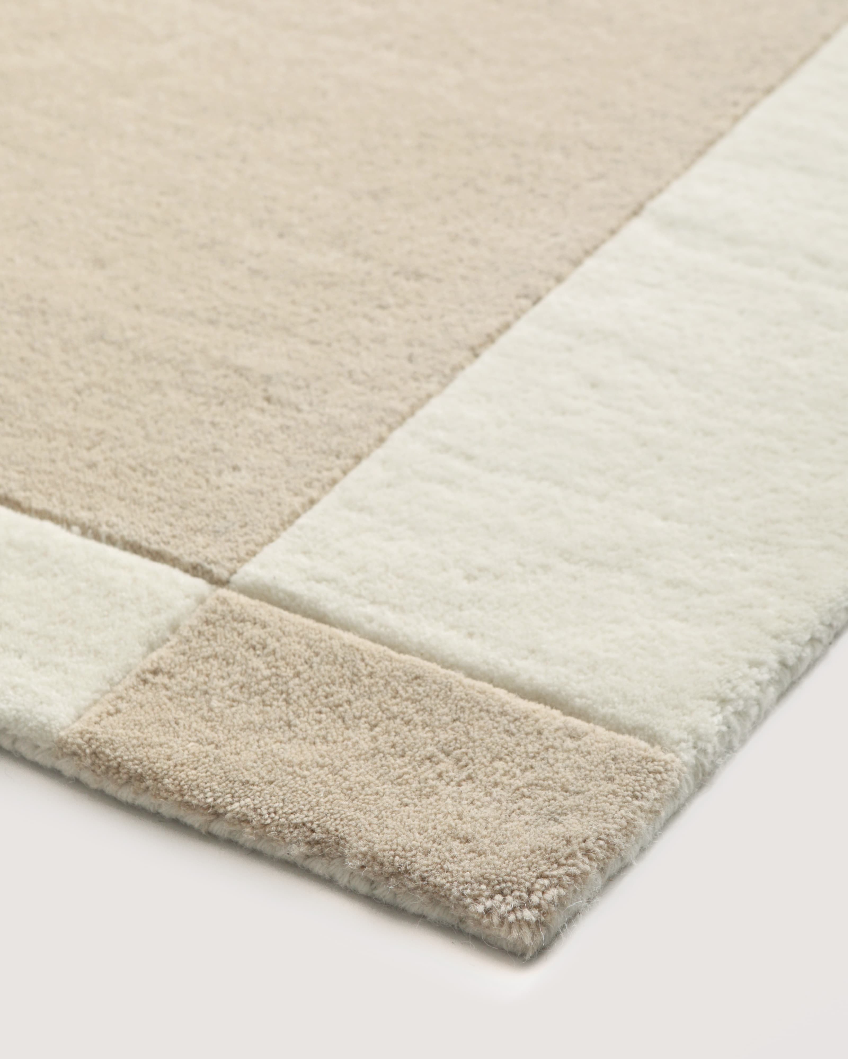 Hafstrom Wollteppich Beige/Weiß 200x300