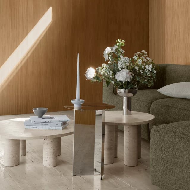 Volos Coffee Table Travertine Ø75