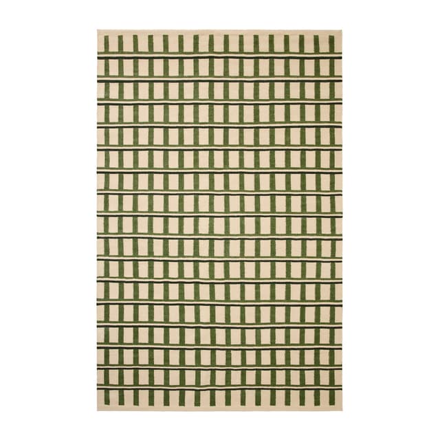 Mysore Wollteppich Off White/Green/Dark Green 180x270