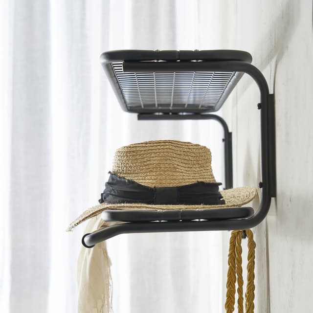 Classic Hutablage Schwarz 80cm