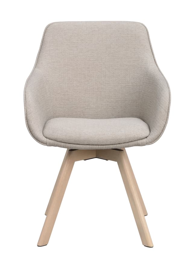 Alison Armlehnstuhl Beige/Weißpigmentiert