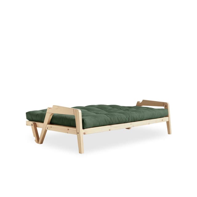 Grab Schlafsofa Natur/Olivgrün 204cm