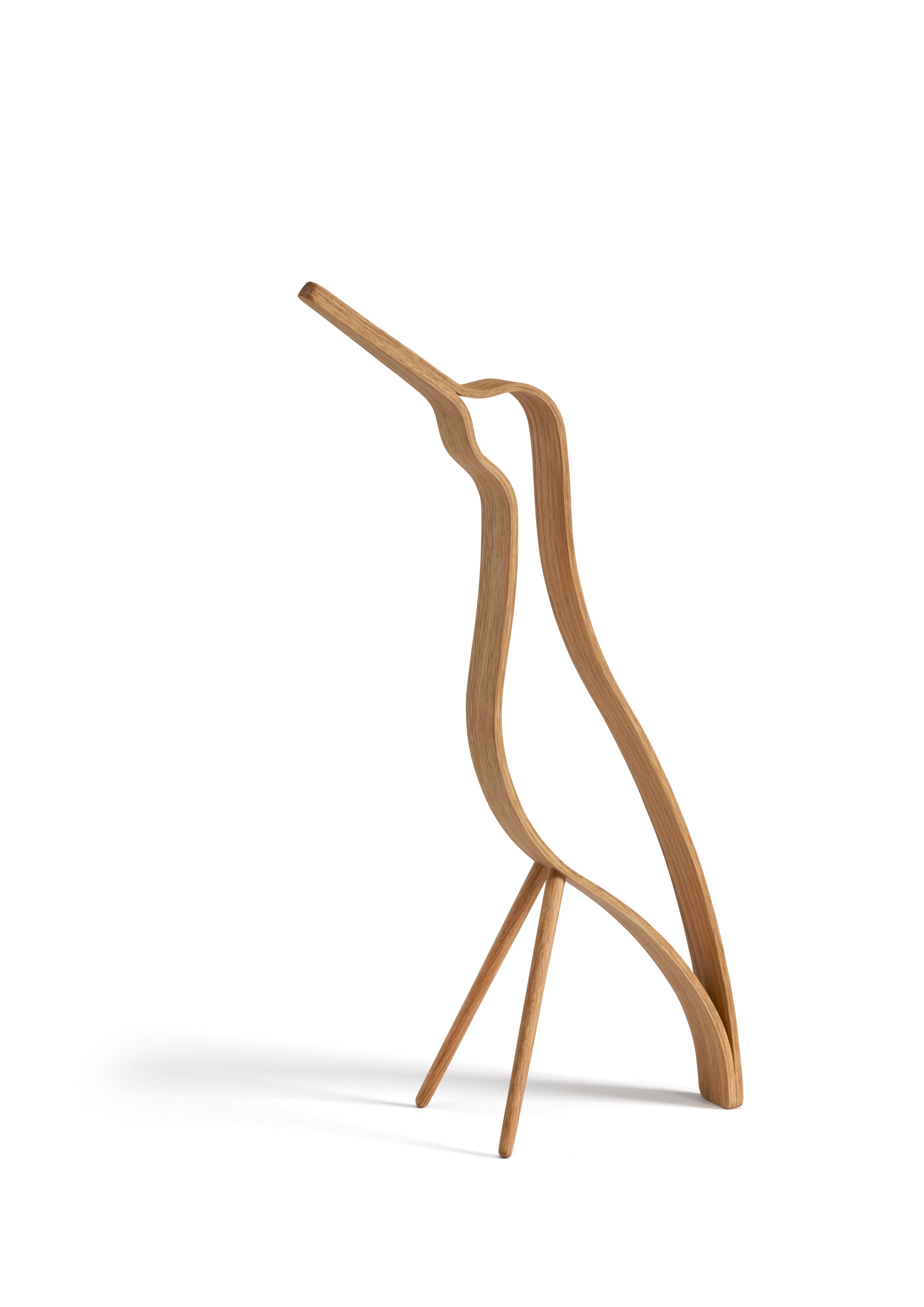 Woody Bird High Decoration Oak 32cm