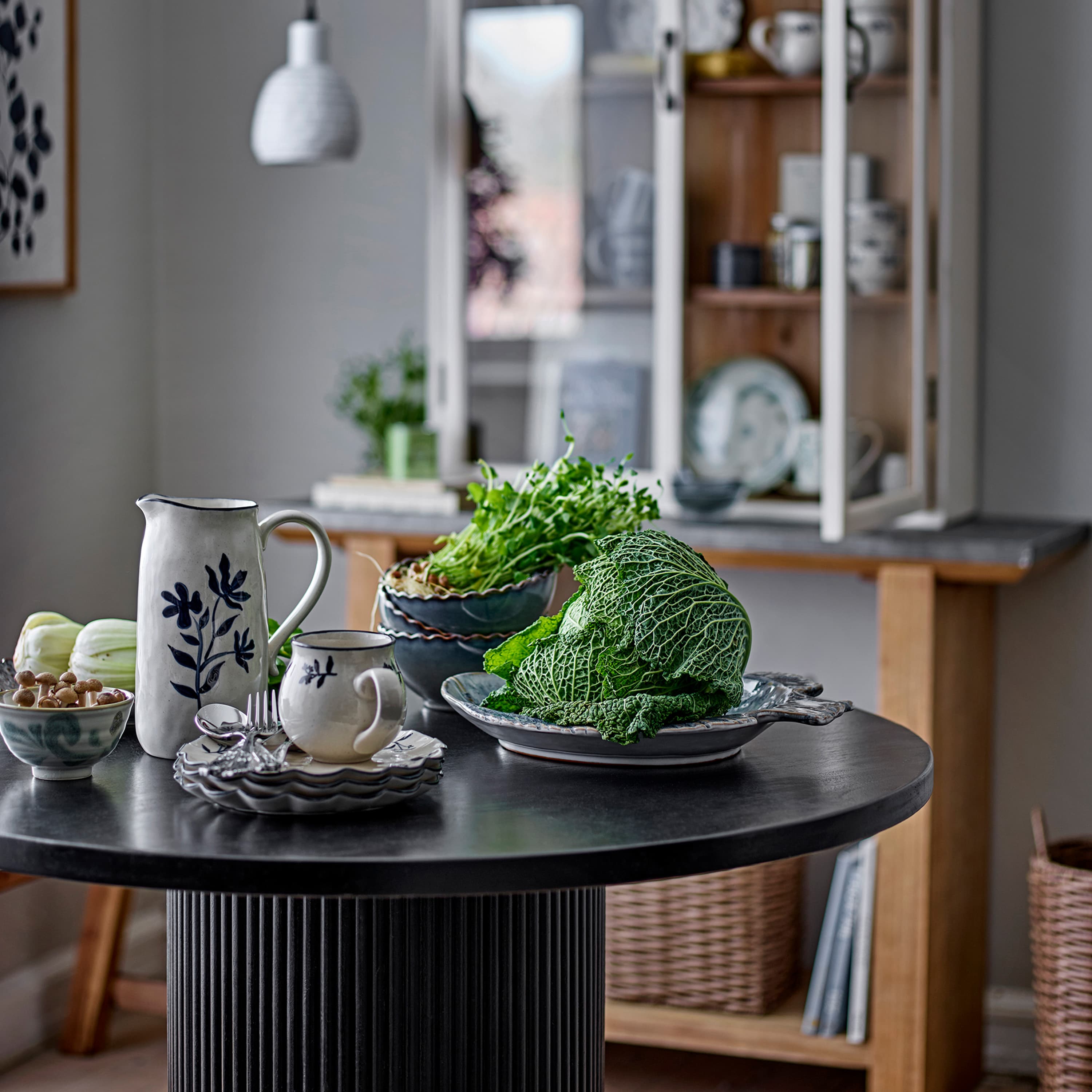 Porto Matbord Black Ø90