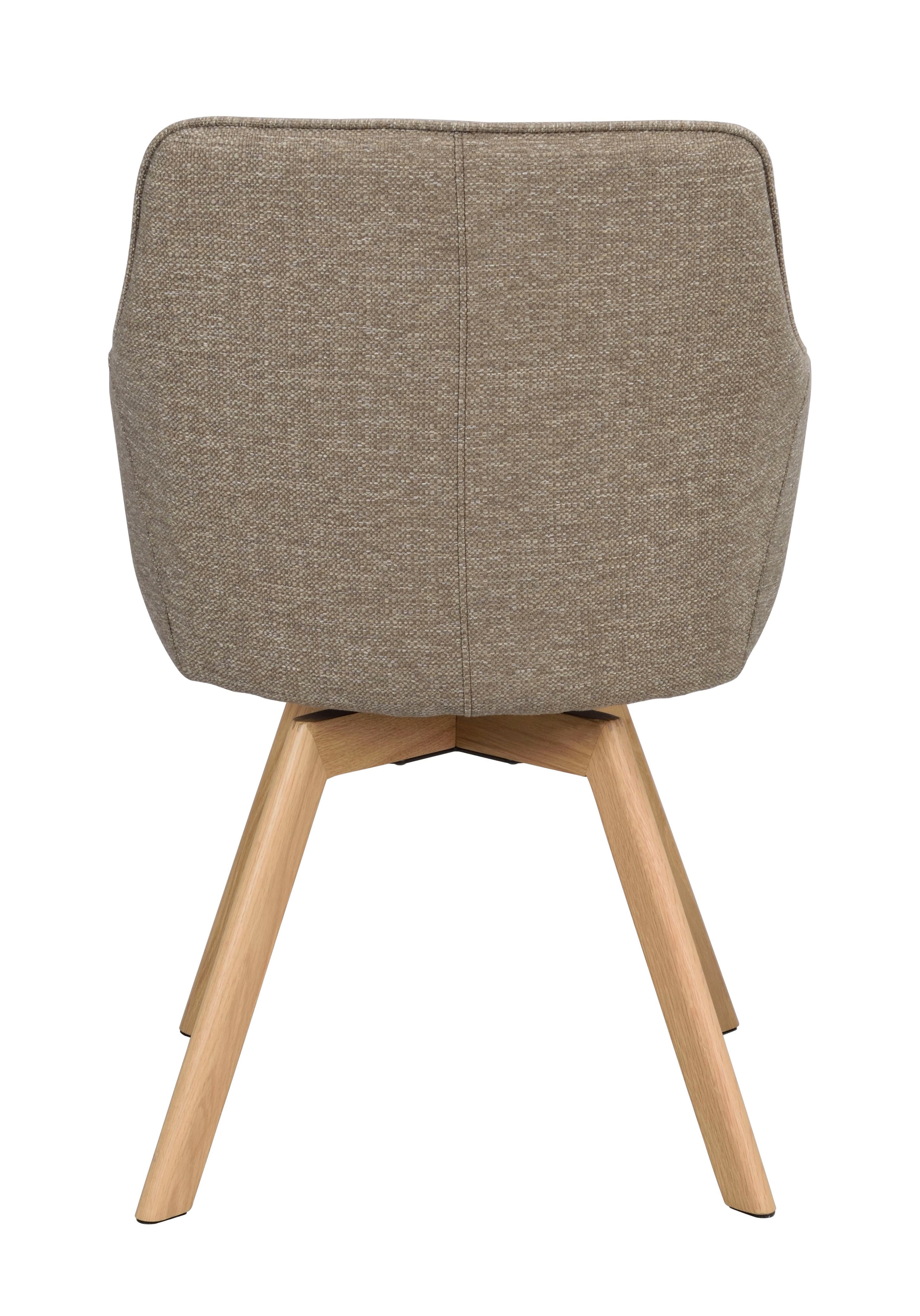 Alison Armlehnstuhl Dunkelbeige/Eiche