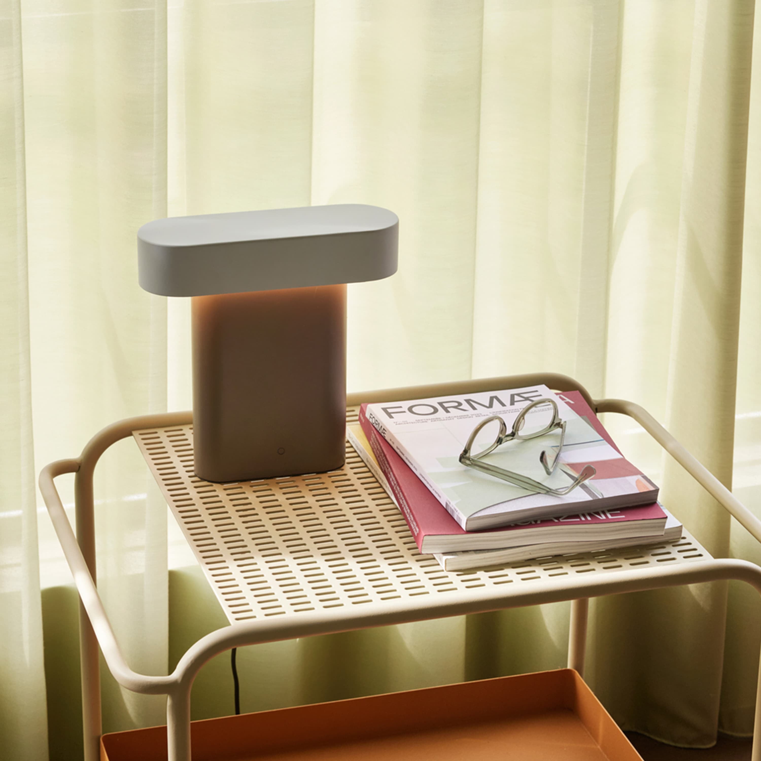 Sleek Tischlampe Brown/Light grey 25cm