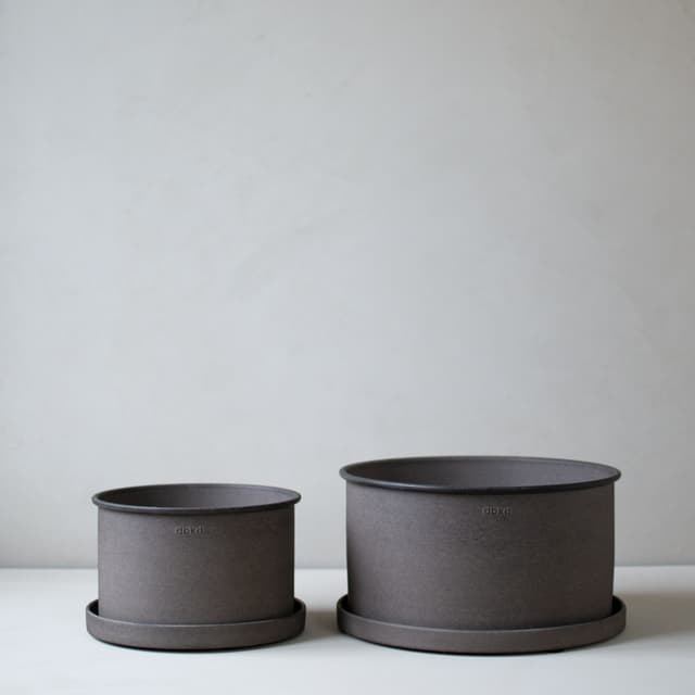 Plant Bowl Pot Brown Set of 2