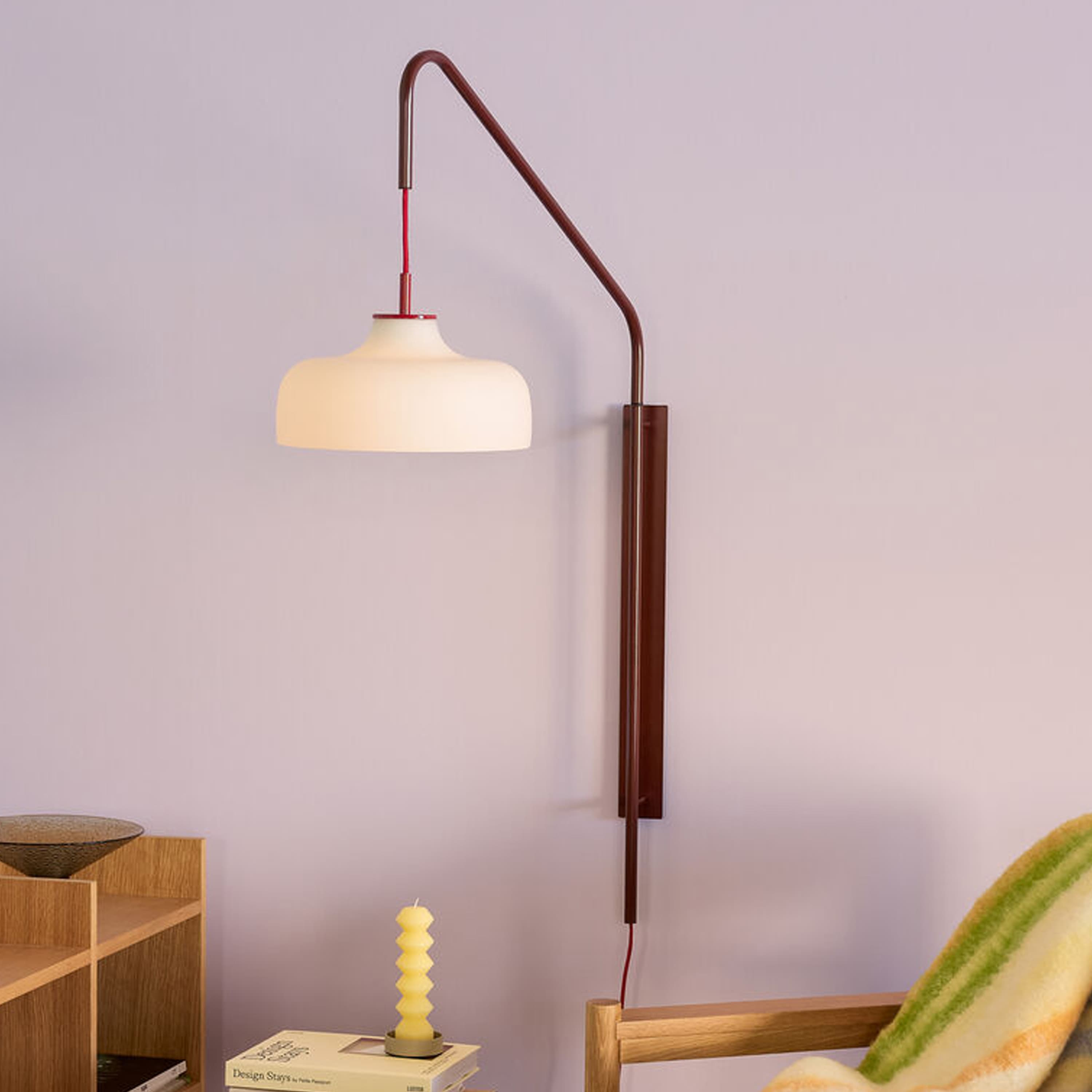 Current Wandlampe Rotbraun/Weiß