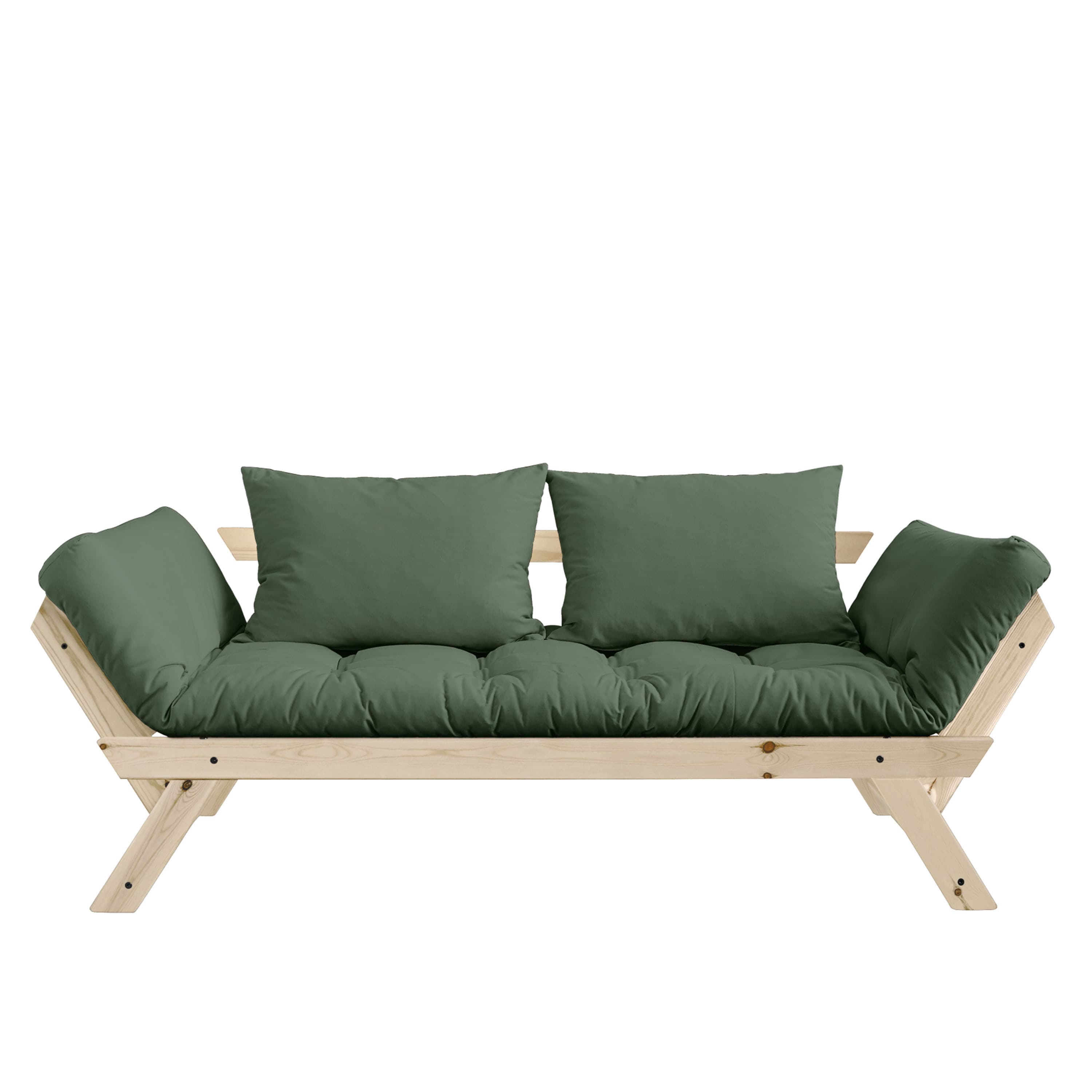 Bebop Tagesbett Natur/Olivgrün 174cm
