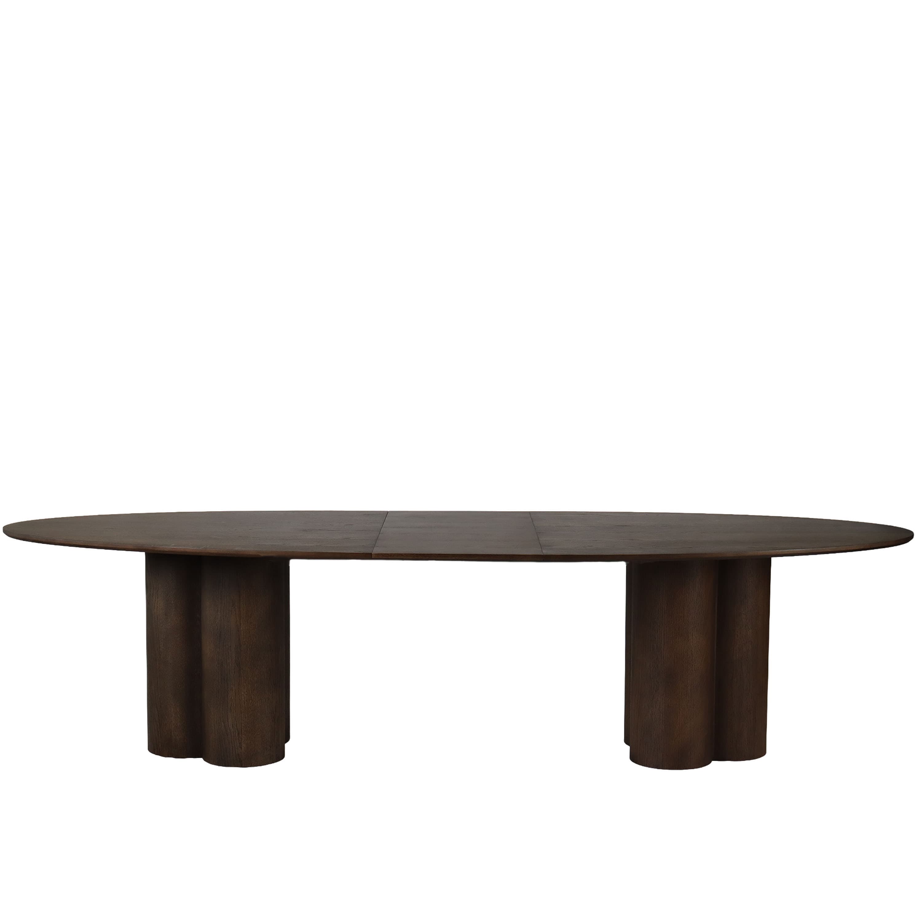 Laura Dining Table Brown Stained Oak 240+50