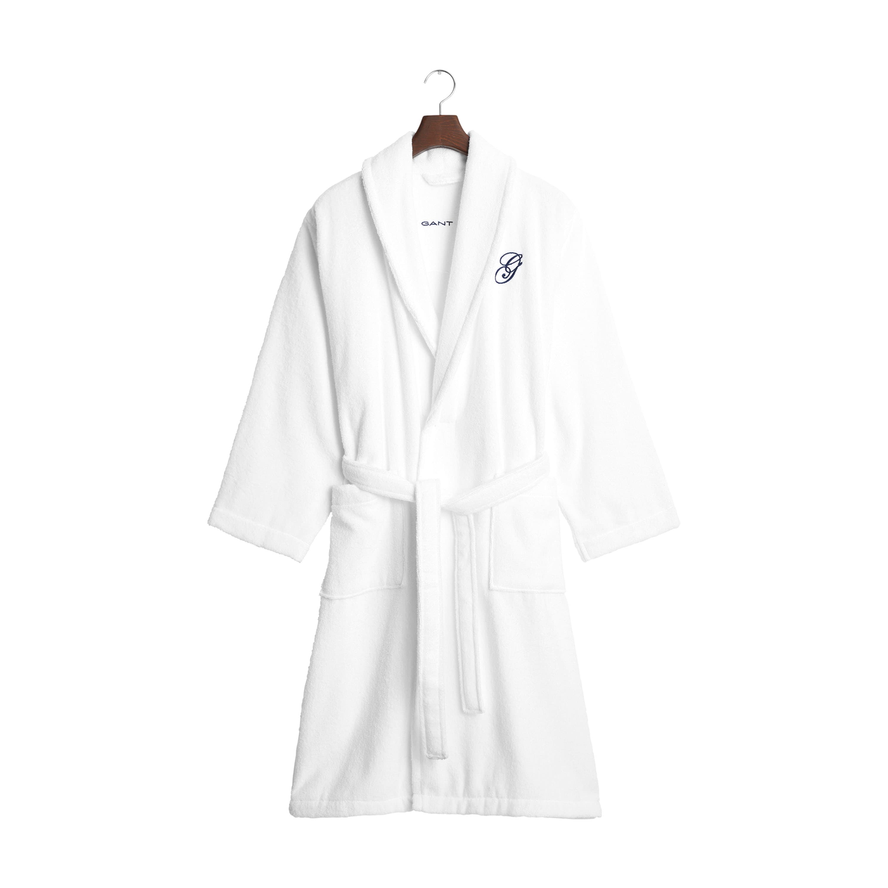 Embroidery Bademantel White S