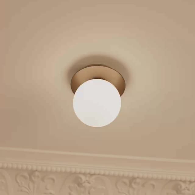 Liila 1 wall/ceiling lamp Dark Bronze/Opal Small