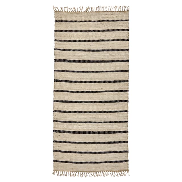Sima Läufer Jute Schwarz/Natur 200x90