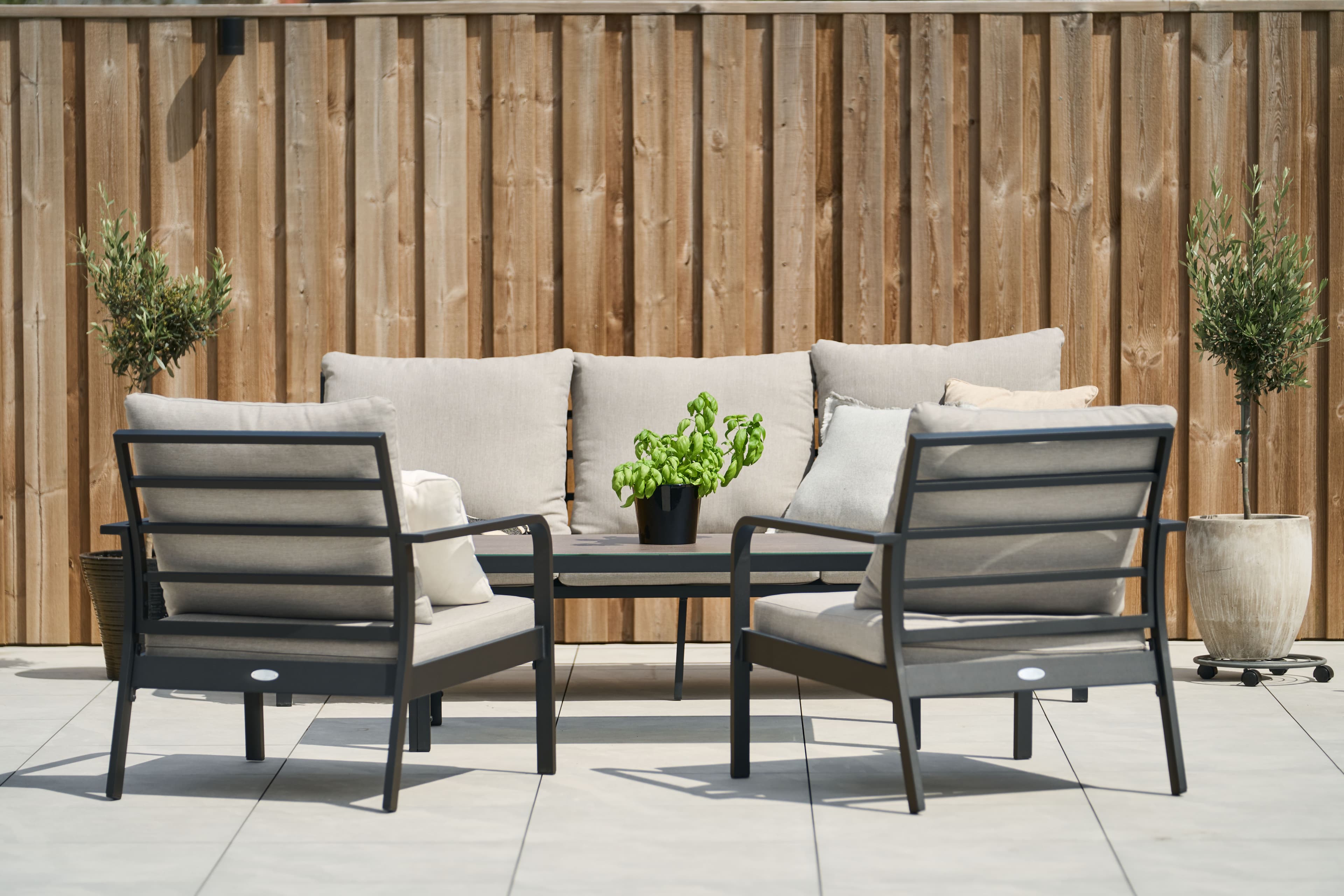 Hånger Sofa Set Black/Greige