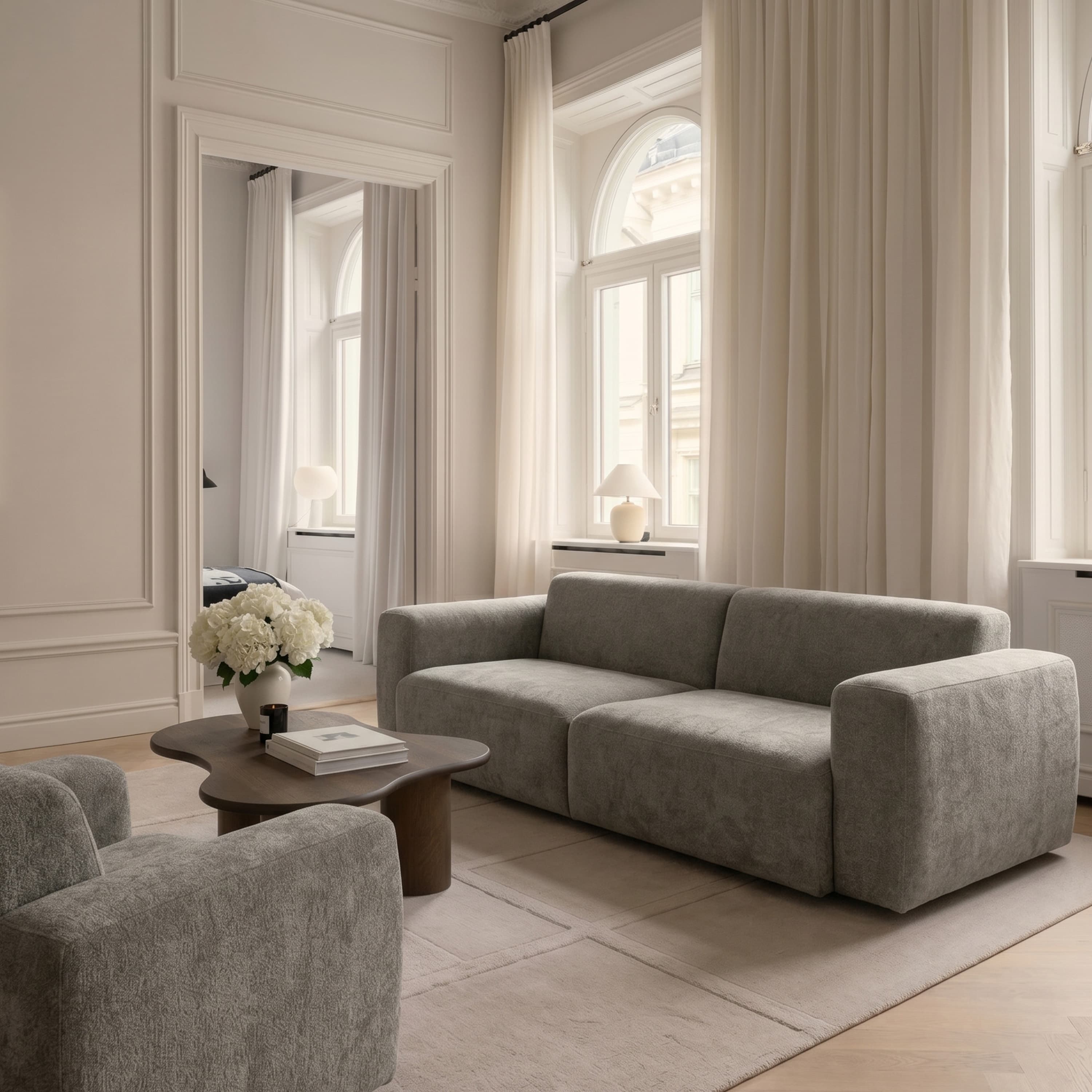 Mila 3-seater Sofa Moss 260cm