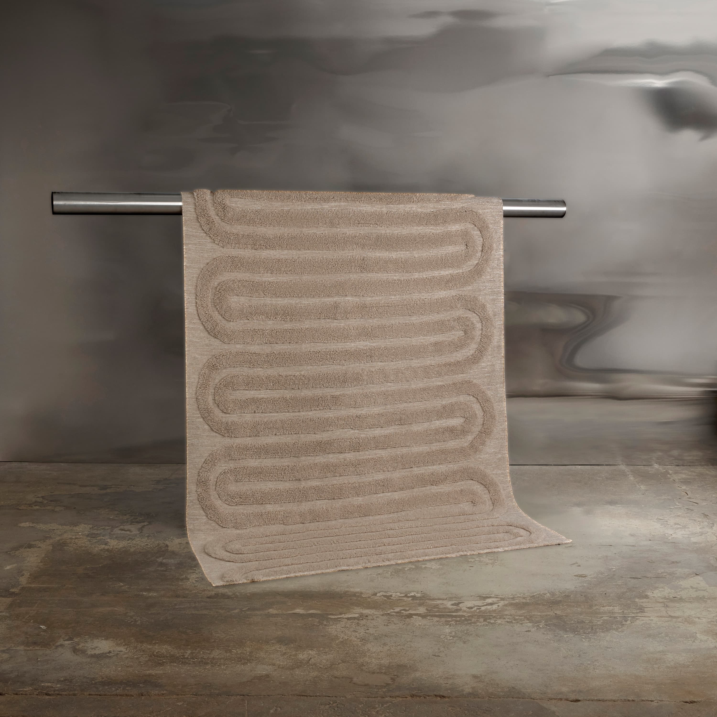 Riklund Wollteppich Beige/Melange 190x290
