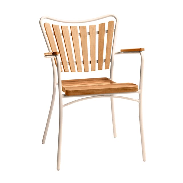 Ellen Armlehnstuhl Sandy Grey/Teak