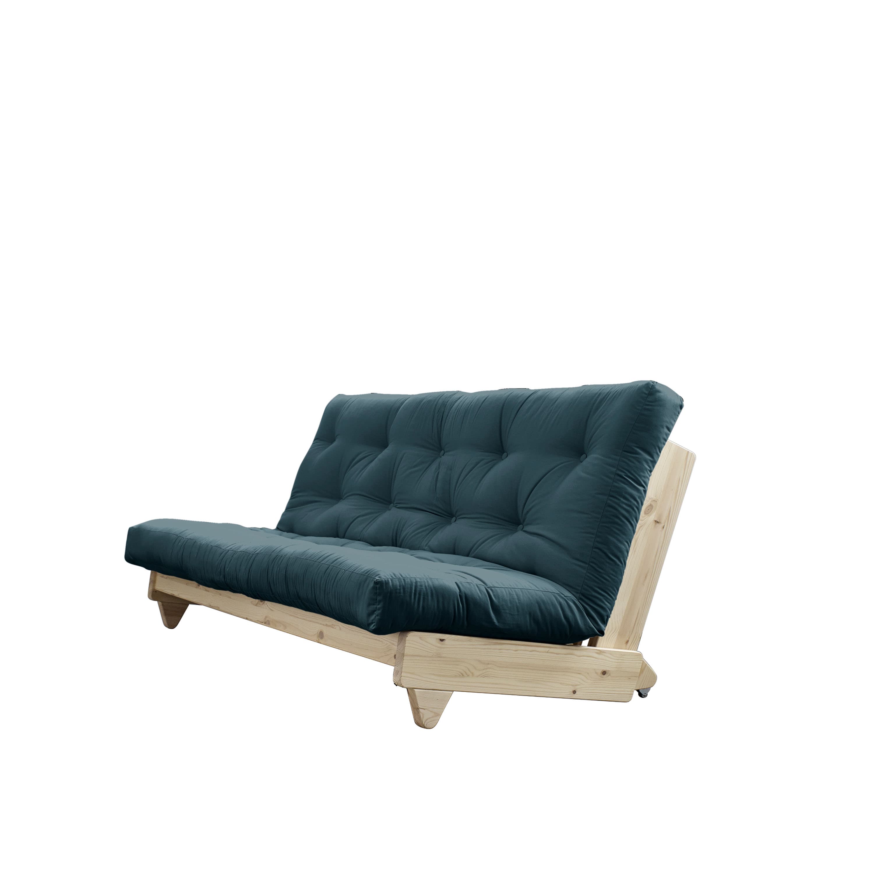 Fresh Schlafsofa Natur/Petrolblau 200cm