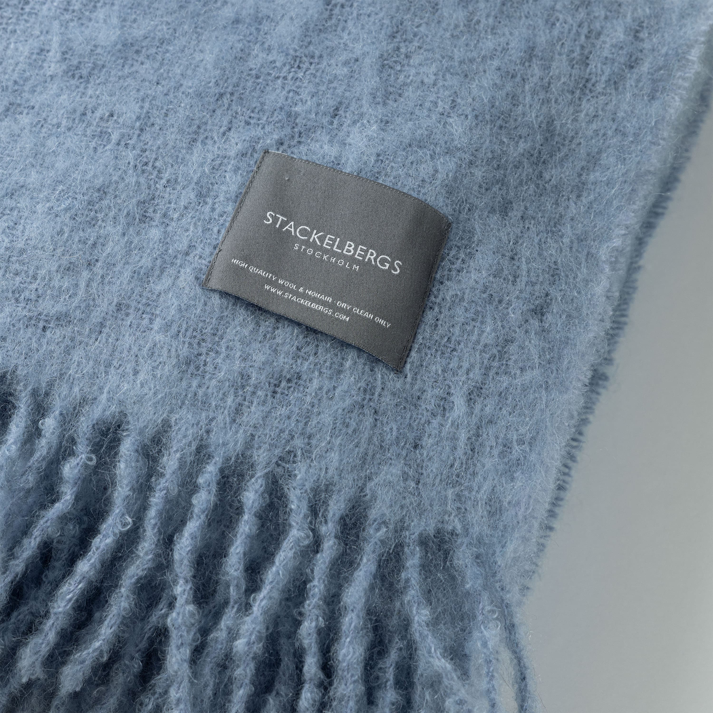 Mohair Pläd Sky Blue