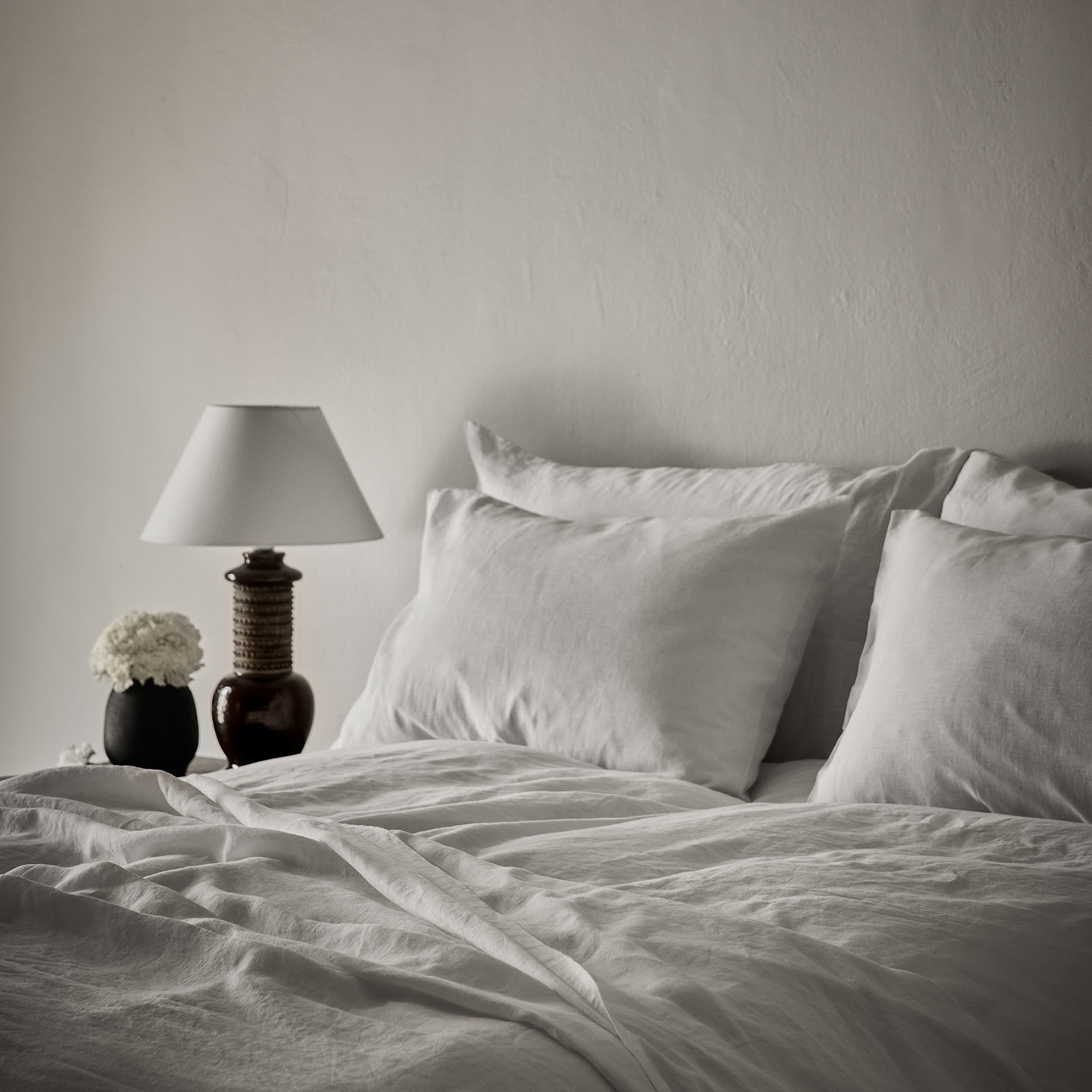 Pillowcase Linen Bleached White 60x90