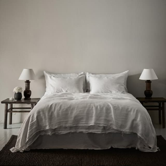 Pillowcase Linen Bleached White 60x90