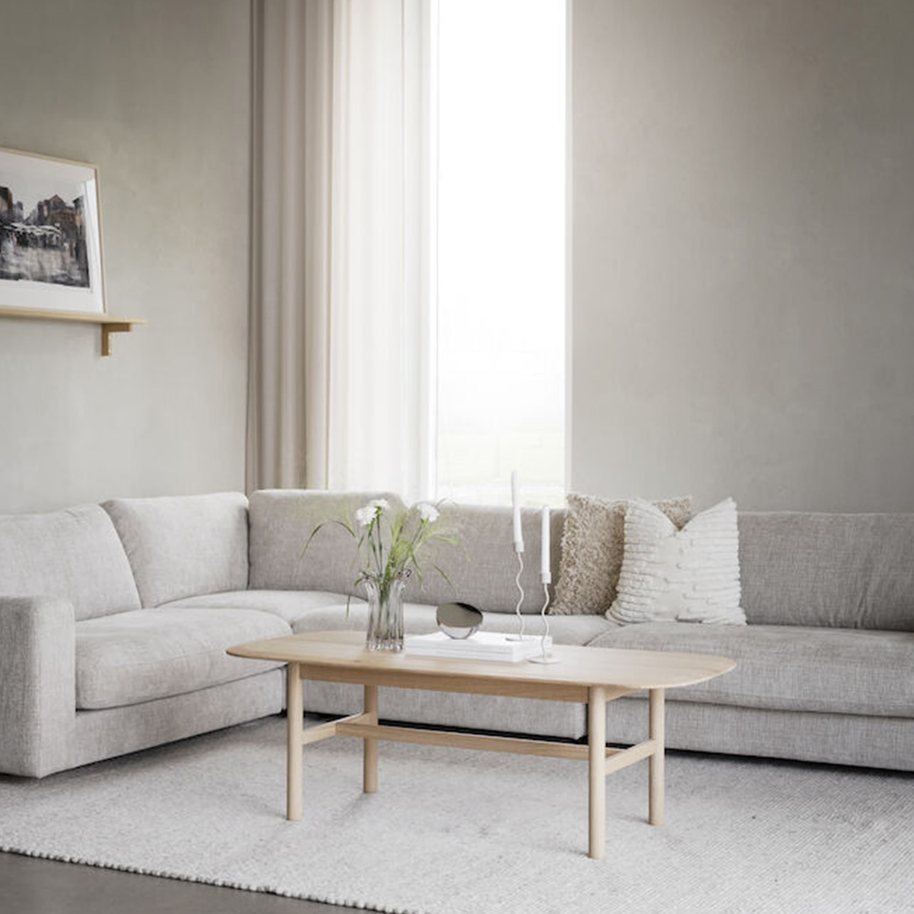 Duncan 2+3-Sitzer Ecksofa Hellgrau