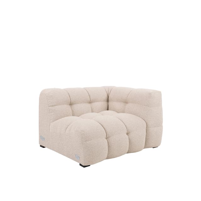 Billie 1-Sitzer Sofa Modul Rechts Armlehne Beige Bouclé 118cm