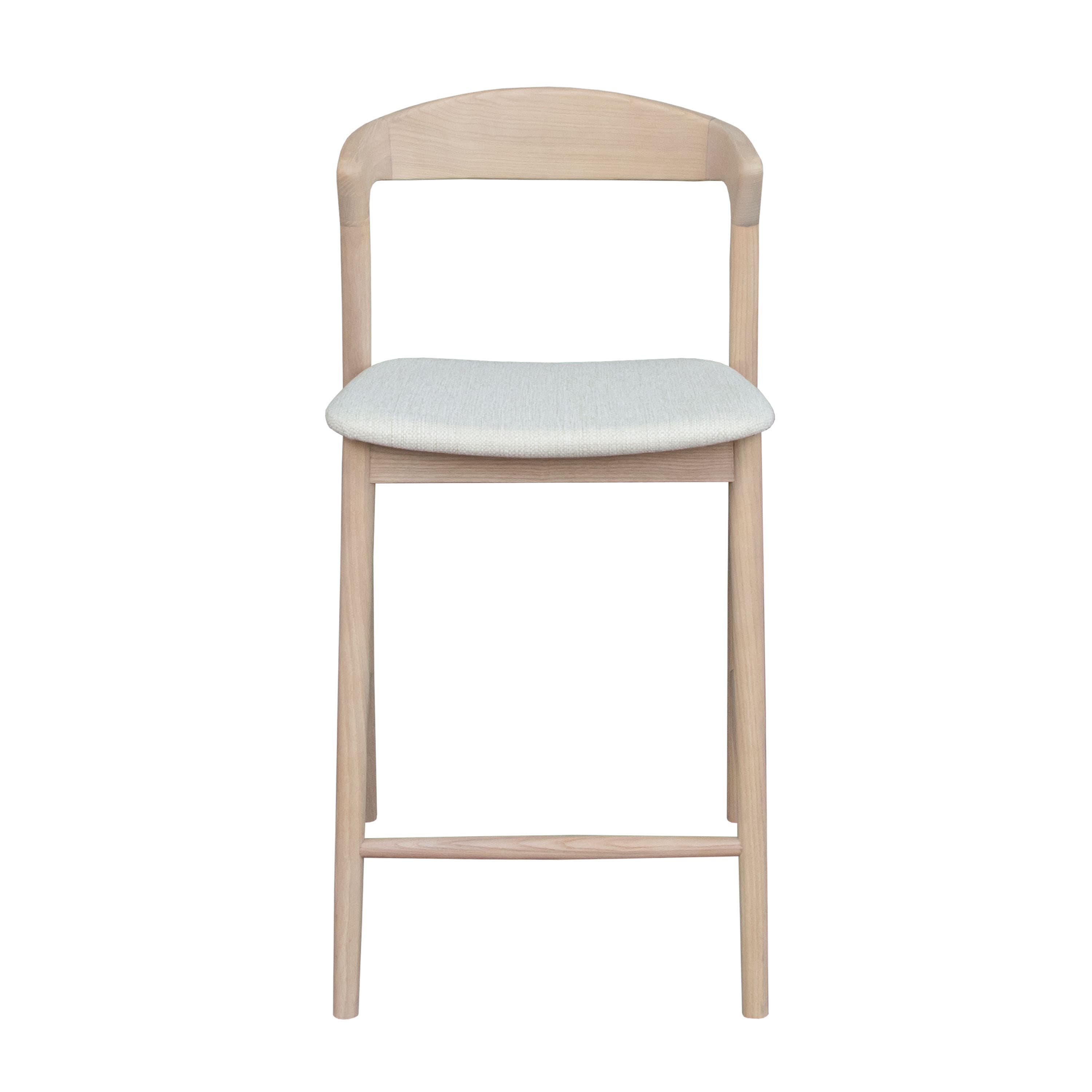 Casper Bar Stool White Oiled Oak/White