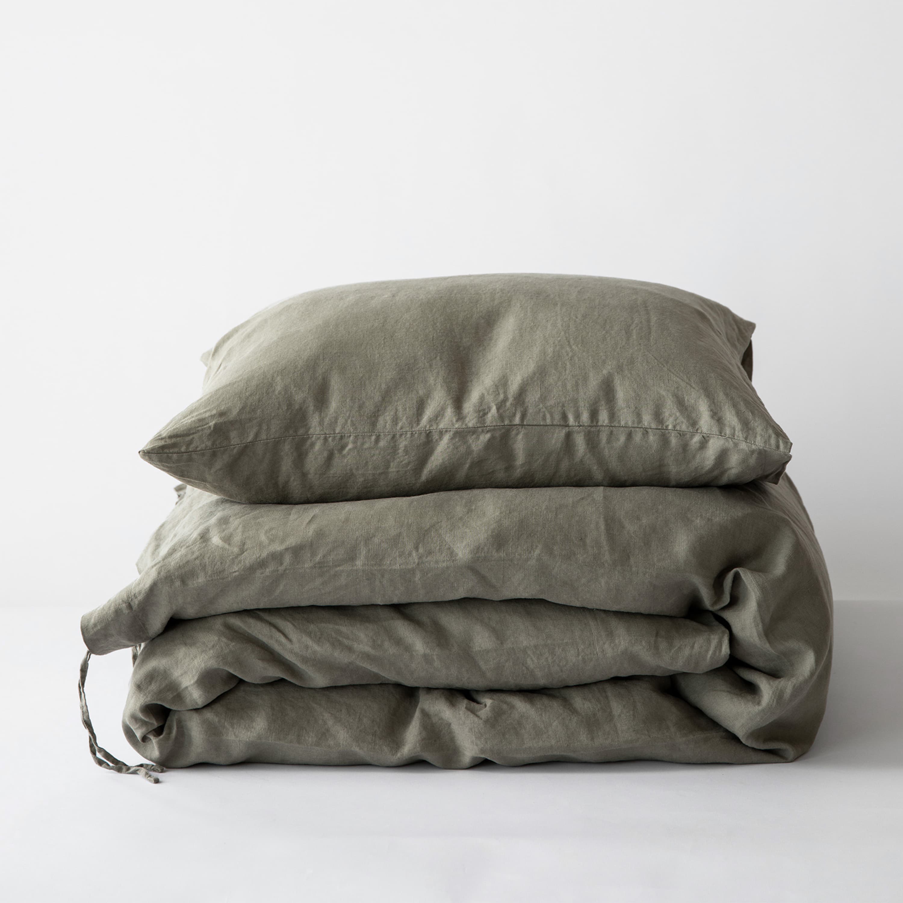 Bettbezug Leinen Olive 150x210