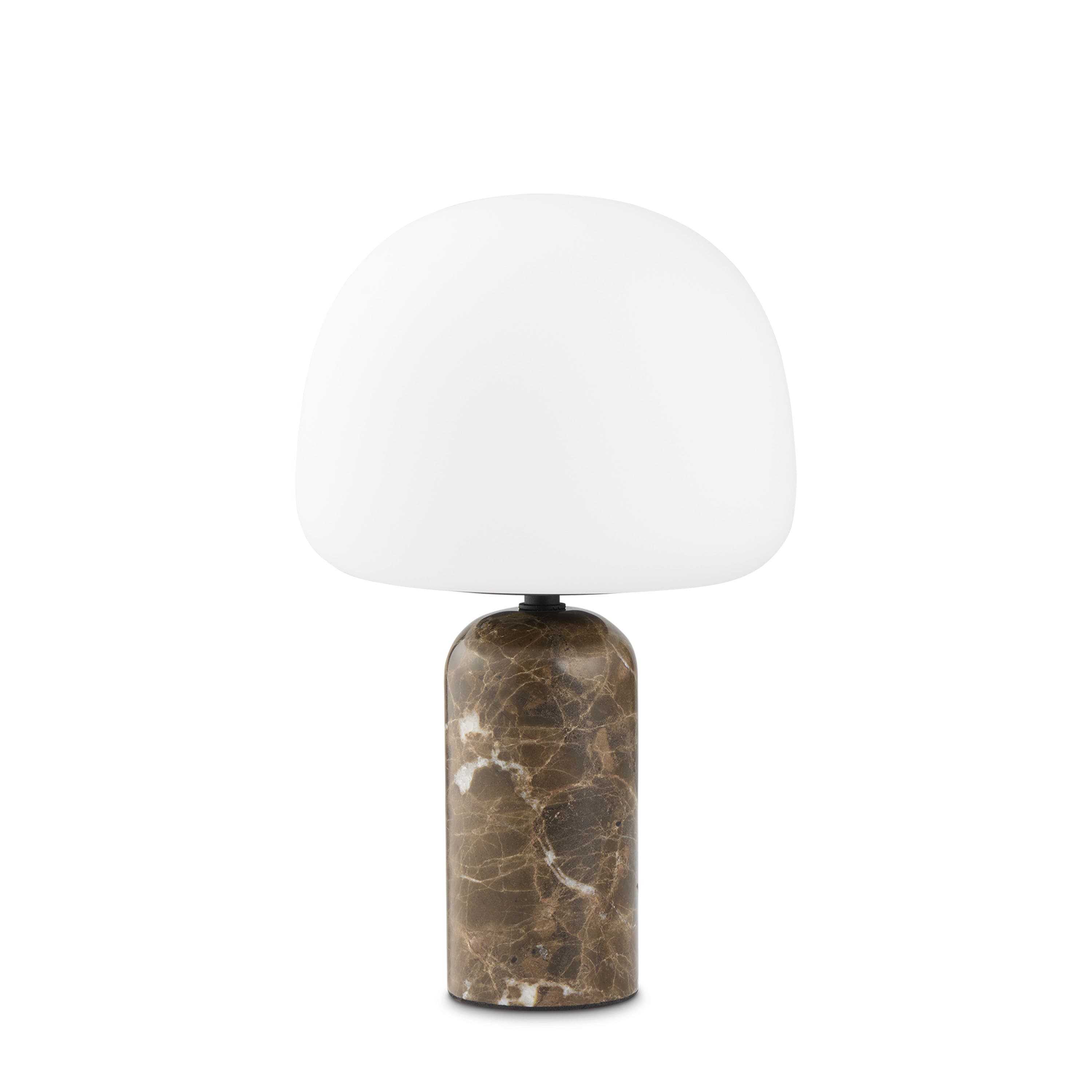 Kin Table Lamp Brown Marble 33cm