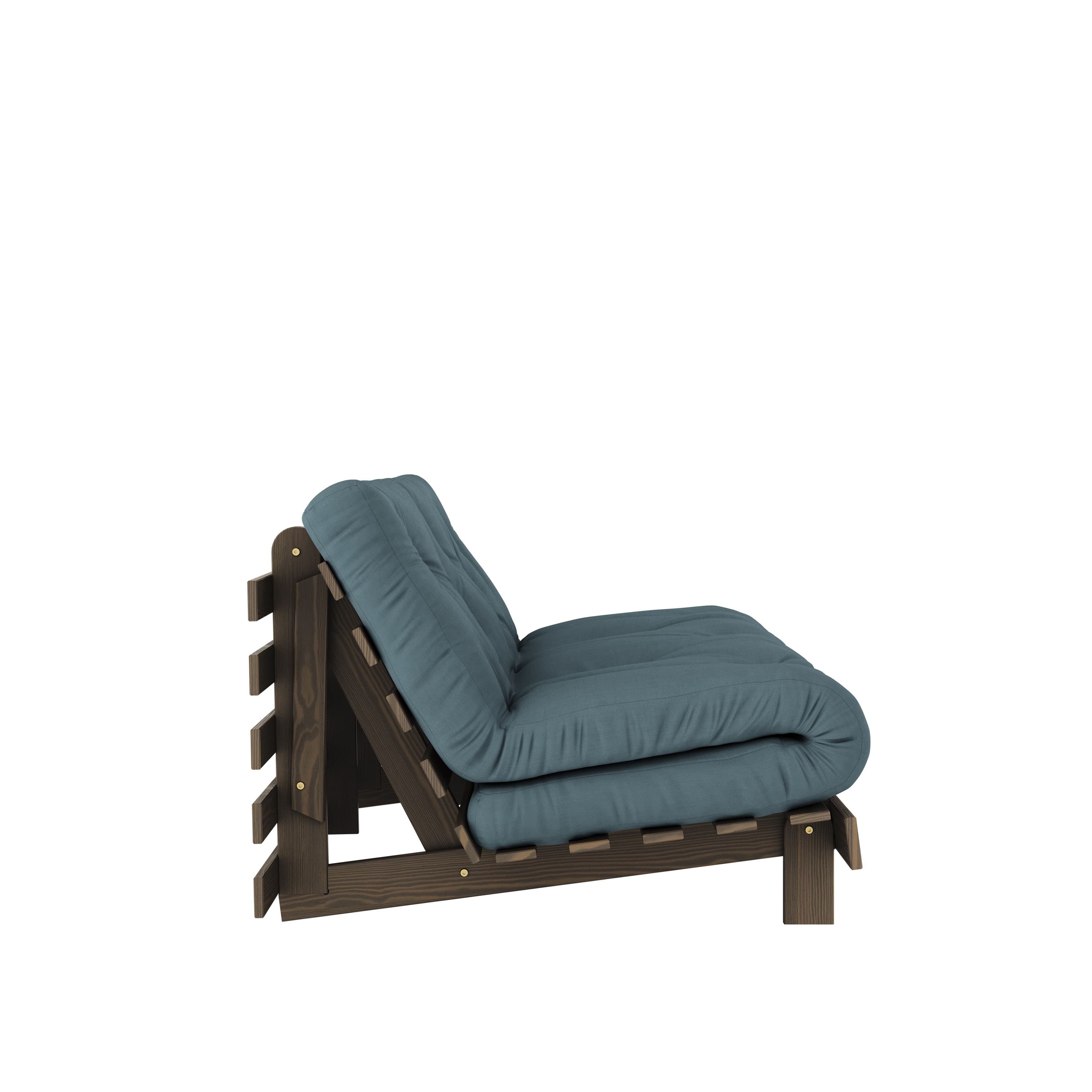 Roots Sofa Bed Brown/Petrol Blue 160cm