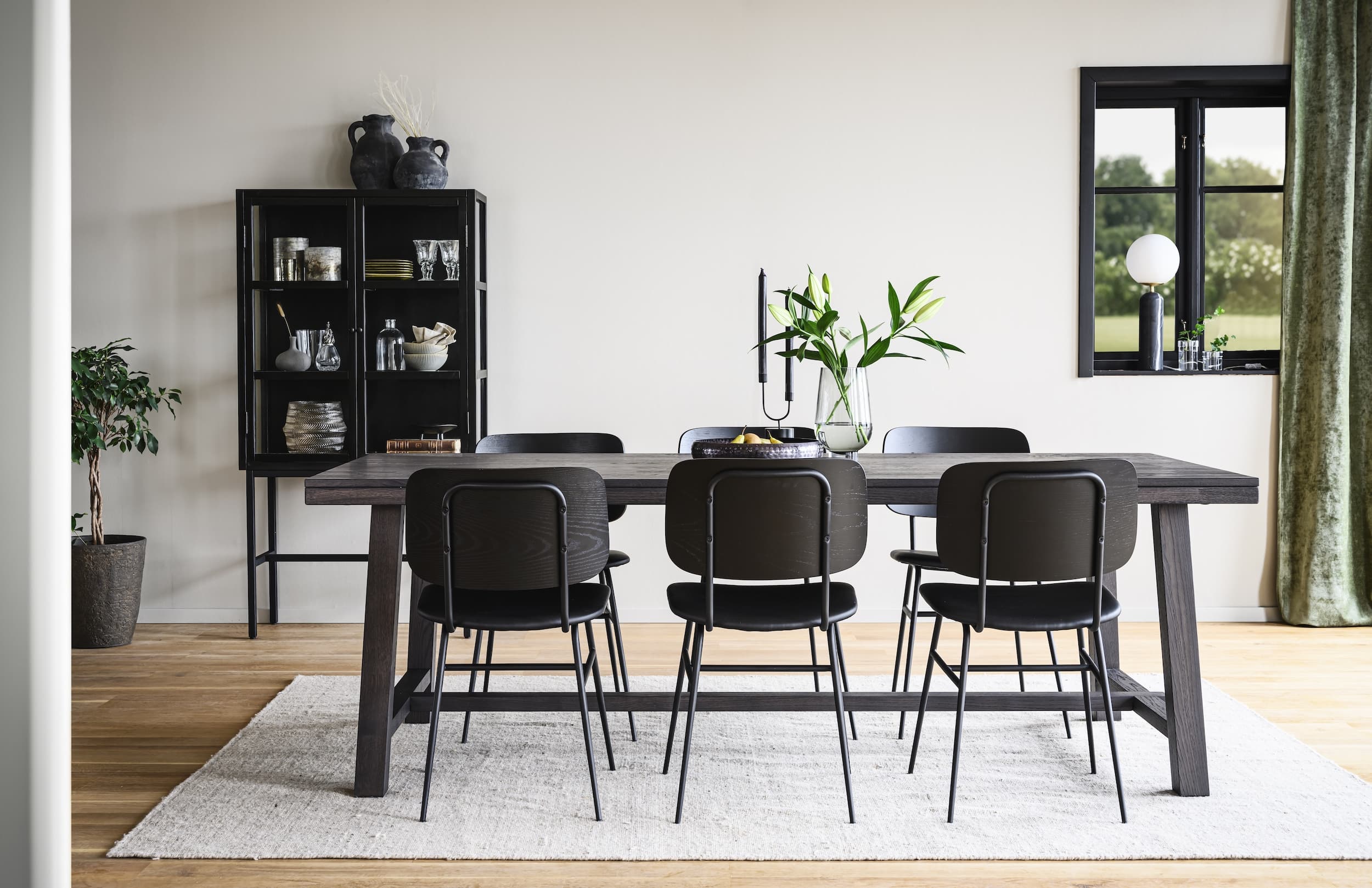 Brooklyn Dining Table Dark Brown Oak 220cm