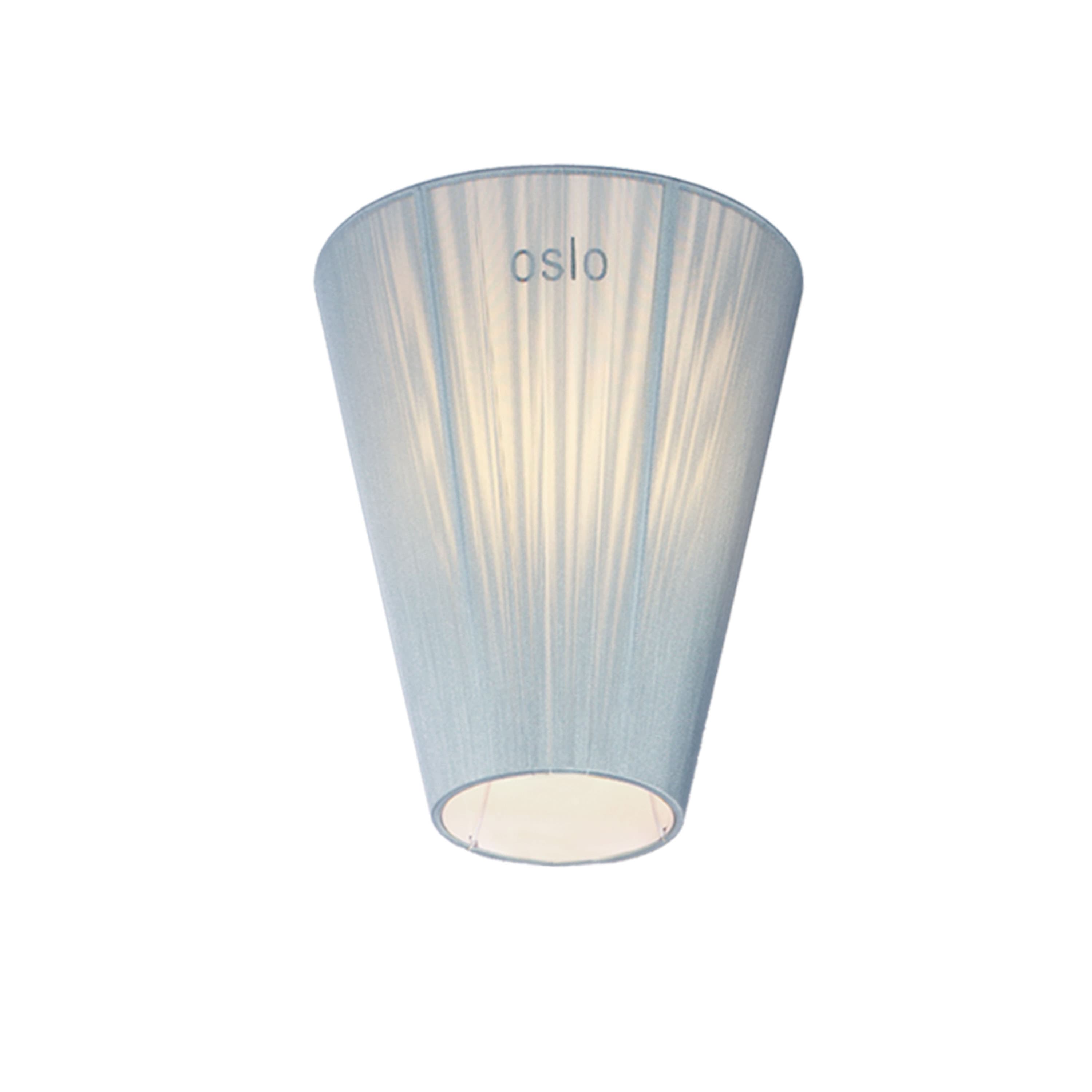 Oslo Wood Stehlampe Schirm Light Blue