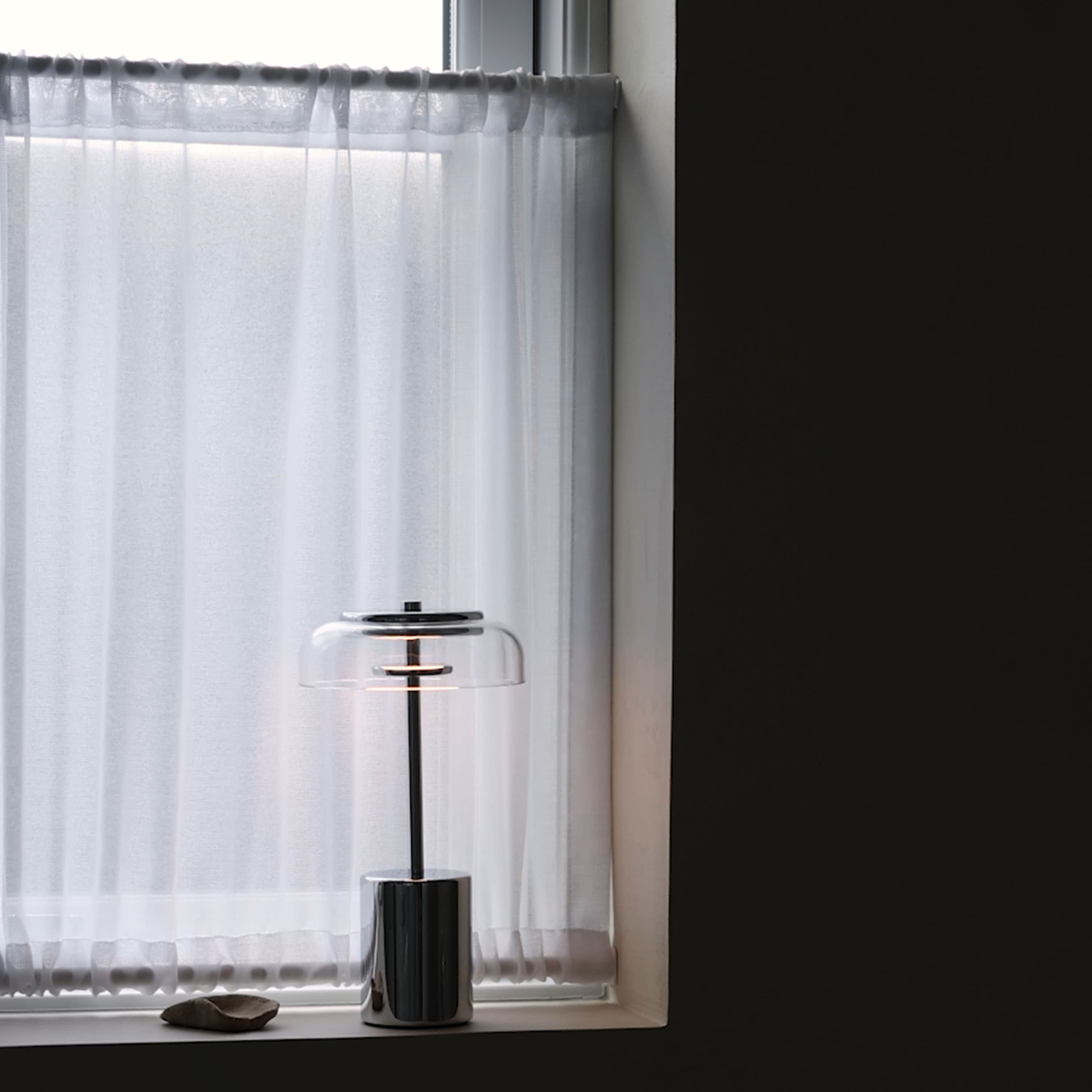 Blossi Table Lamp Chrome/Clear Small