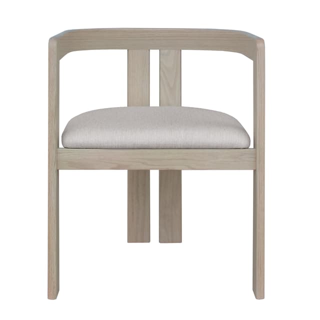 Callum Dining Armchair White Oiled Oak/White