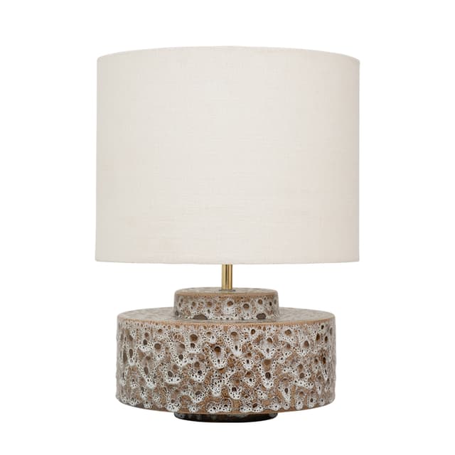 Ivy Table Lamp White/Brown 40cm