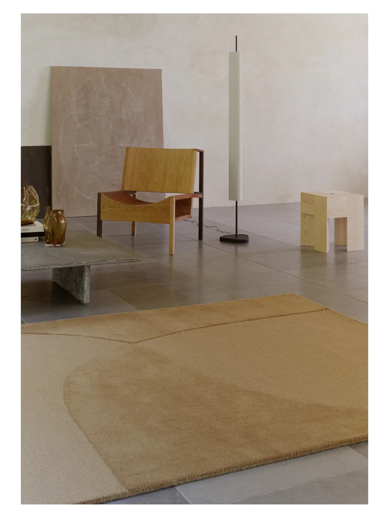 Split Plains Wool Rug Mustard 200x300