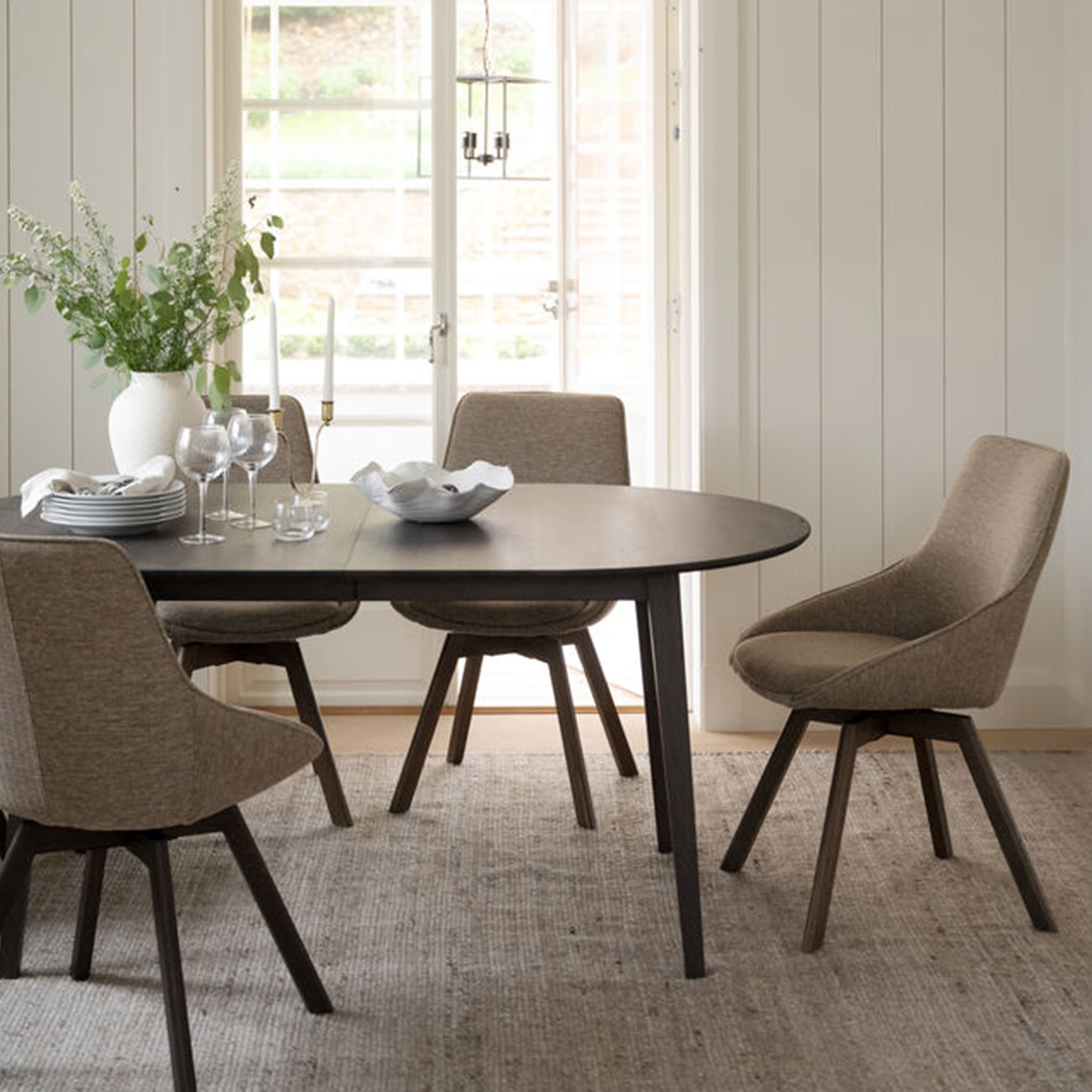 Filippa Dining Table Oval Dark Brown 170+40