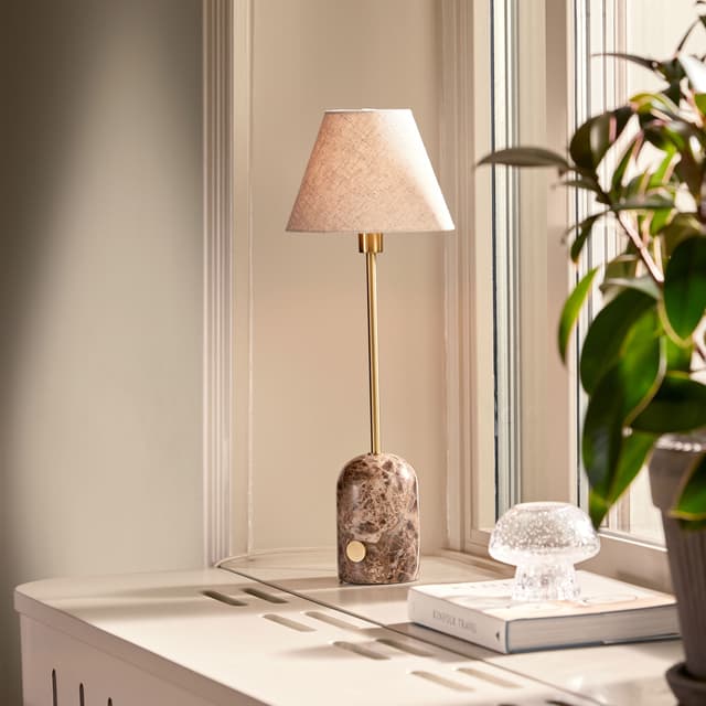 Gino Table Lamp Brown 20 cm