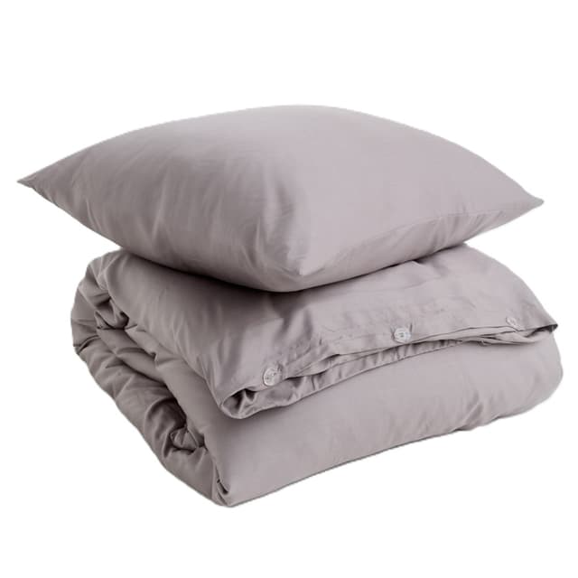 Bamboo Single Duvet Cover Set Dark Grey 150x210cm/50x60cm