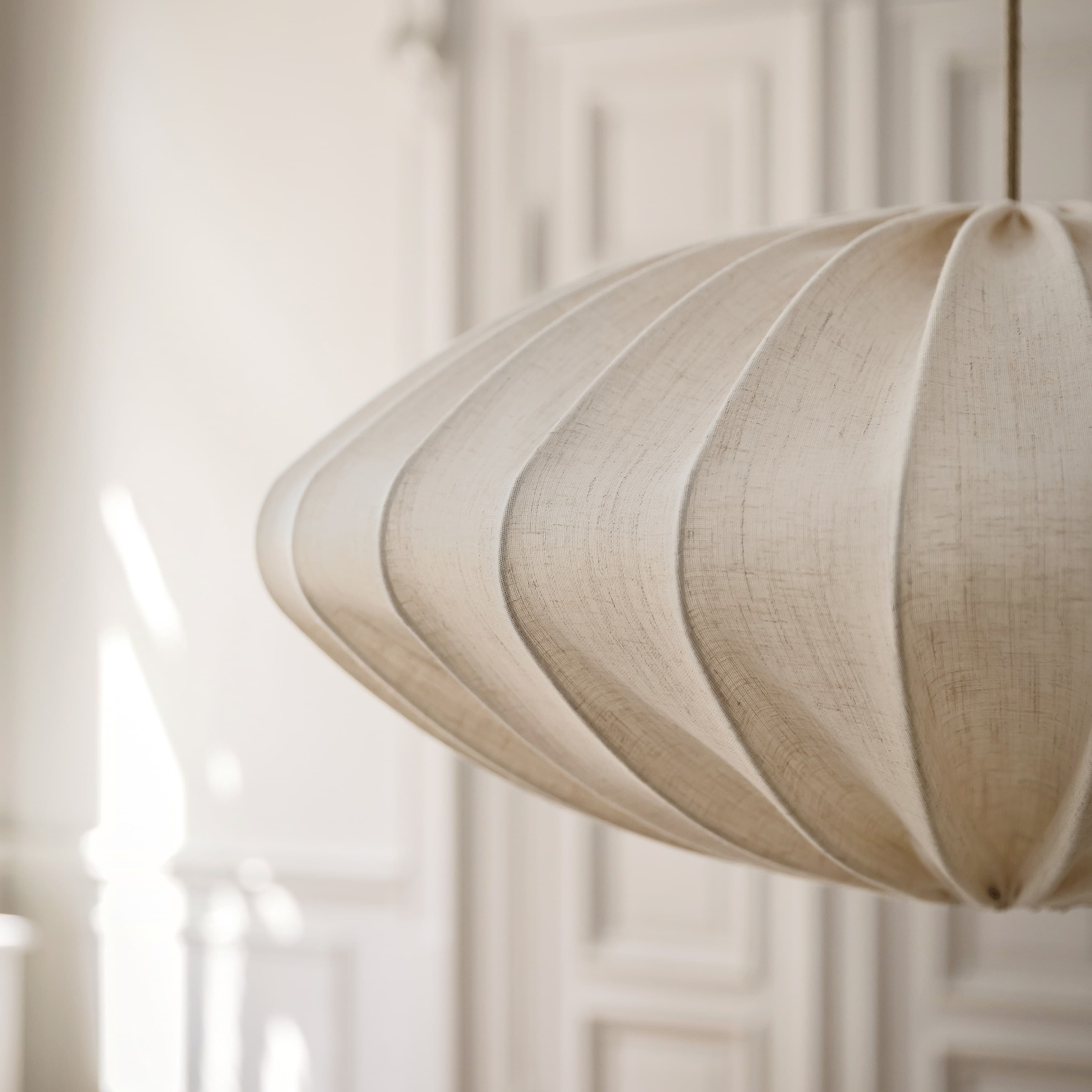 Ellipse Deckenlampe Leinen Natur 80