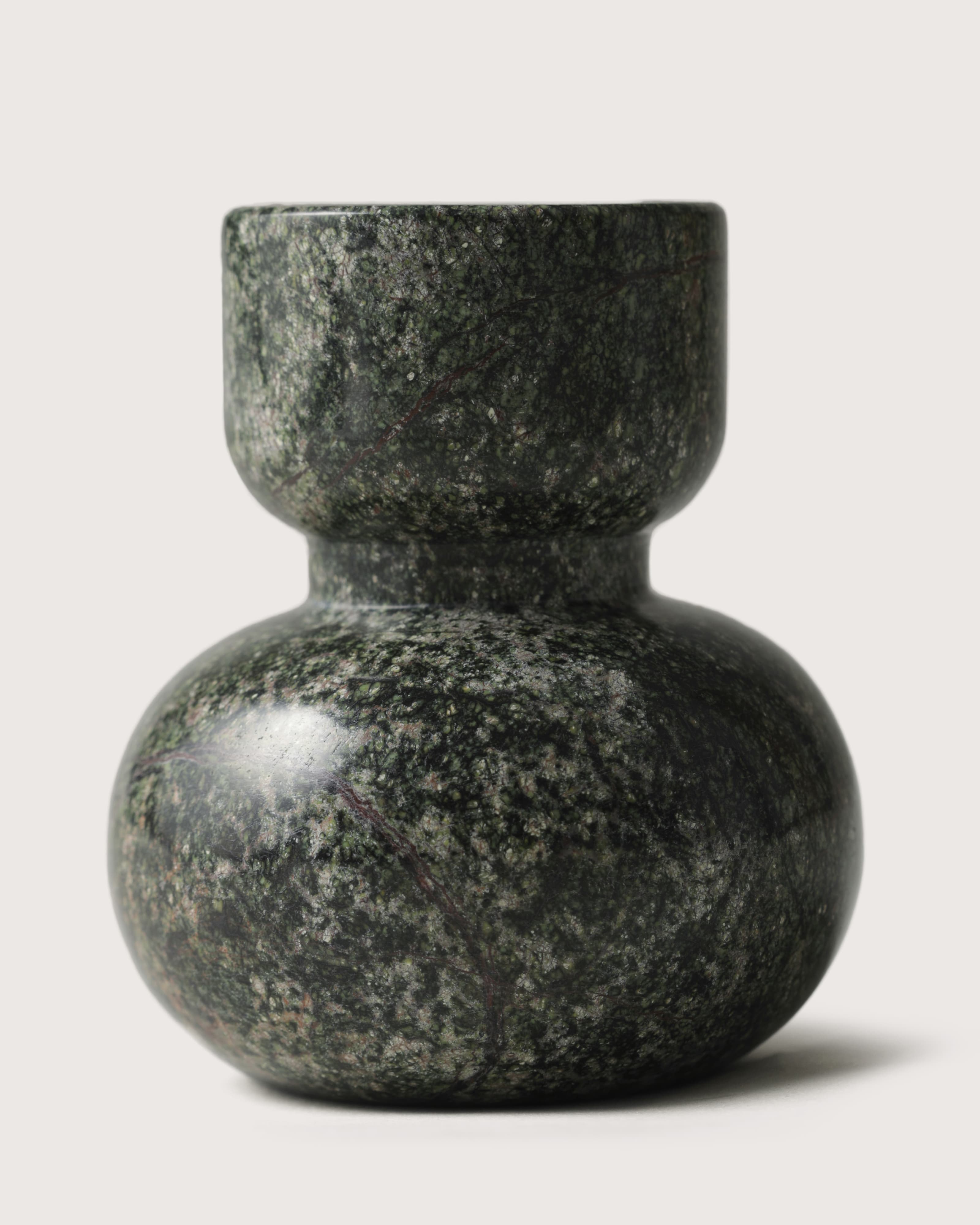 Asker Stone Kerzenhalter Grün 10cm